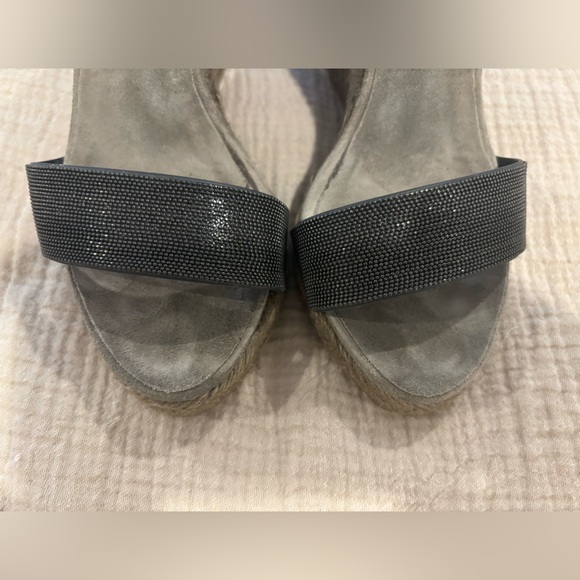 Brunello Cucinelli grey wedge heel EU size 38.5 - Picture 6 of 10